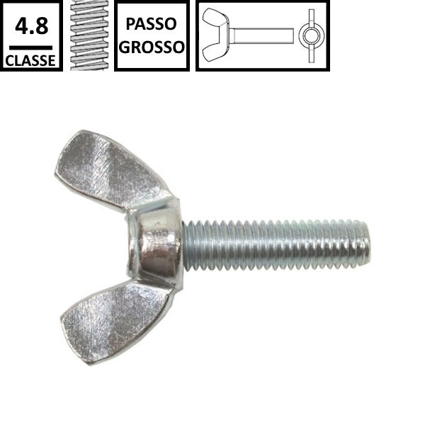 VITE AD ALETTE ZINCATA BIANCA DIN 316