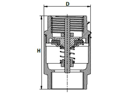 GT COMIS ART 402 VALVOLA DI RITEGNO A MOLLA IN OTTONE