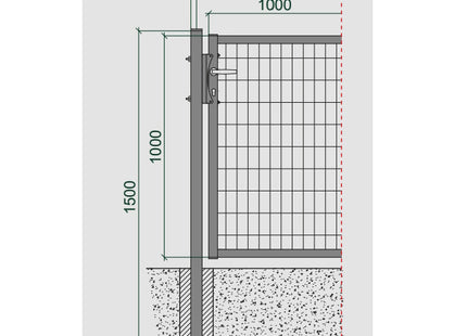 CAVATORTA CANCELLO IN FERRO PLASTIFICATO COLORE ANTRACITE CM100X100