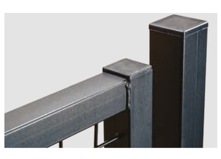 CAVATORTA CANCELLO IN FERRO PLASTIFICATO COLORE ANTRACITE CM100X100