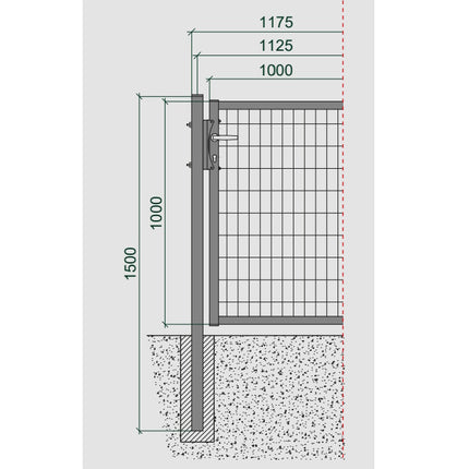 CAVATORTA CANCELLO IN FERRO PLASTIFICATO COLORE ANTRACITE CM100X100