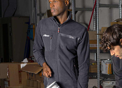 U-POWER FELPA IN PILE CON ZIP VENUS COLORE ASPHALT GREY