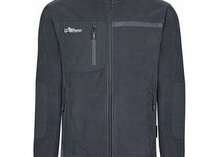 U-POWER FELPA IN PILE CON ZIP VENUS COLORE ASPHALT GREY