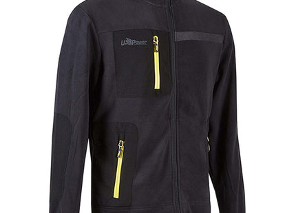 U-POWER FELPA IN PILE CON ZIP VENUS COLORE BLACK CARBON