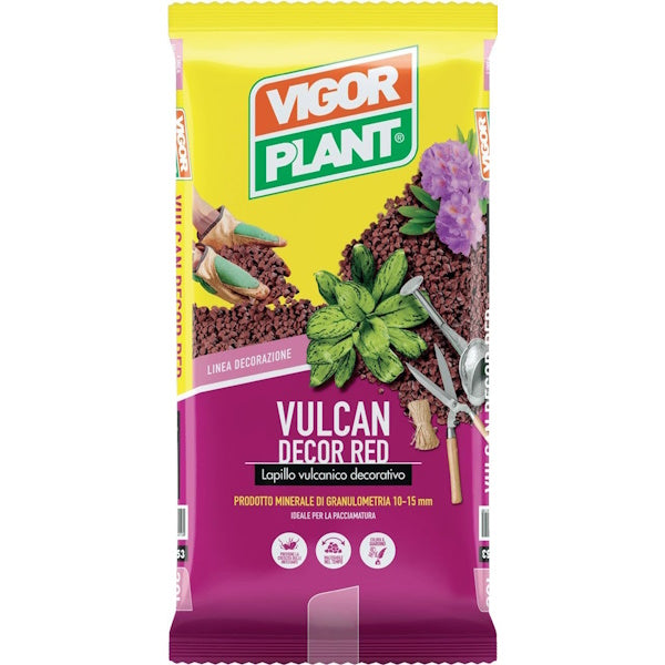 VIGOR PLANT VULCAN DECOR RED LAPILLO LT35