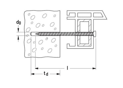 FISCHER VITE PER MURO FFS TESTA PIANA TX30