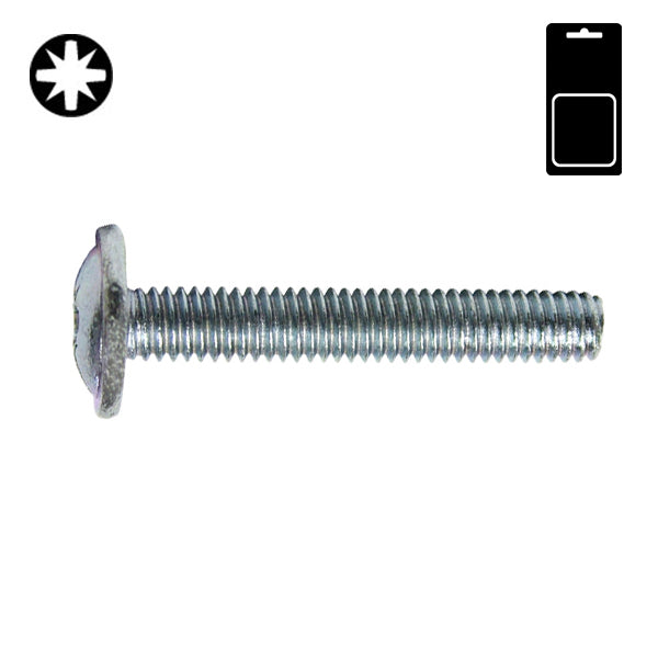 SODIFER VITI TESTA BOMBATA LARGA ZINCO CROMATE IN CONF.BLISTER