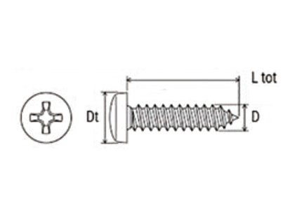 MUSTAD VITE AUTOFILETTANTE TC PH ZINCATA BIANCA