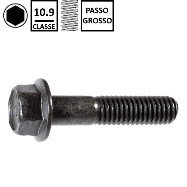 VITE TE CON FLANGIA LISCIA CLASSE 10.9 GREZZA M12X 70 DIN 6921