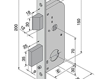 WELKA SERRATURA IMPENNATA PER CANCELLI ENTRATA MM30 AMBIDESTRA