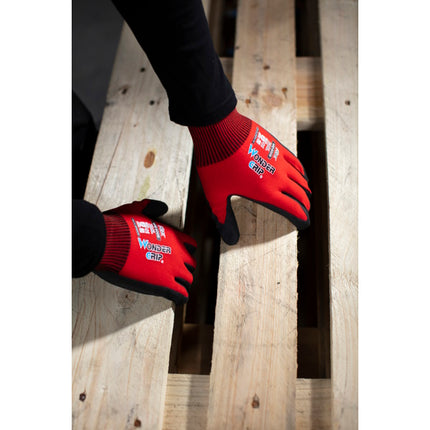 WONDER GRIP GUANTI MOD. WG-500R FLEX COLORE ROSSO/NERO