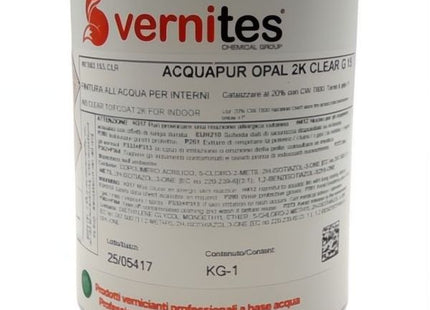 VERNITES ACQUAPUR OPAL 2K CLEAR G15 FINITURA BICOMPONENTE KG1