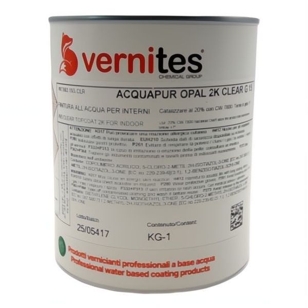 VERNITES ACQUAPUR OPAL 2K CLEAR G15 FINITURA BICOMPONENTE KG1