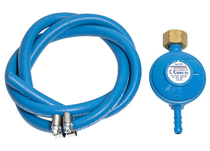 CAMPINGAZ KIT PER BOMBOLE GAS REGOLATORE+TUBO+ FASCETTE ATTACCO ITALIA
