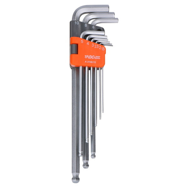 ABC TOOLS SMART SERIE  9 CHIAVI MASCHIO ESAGONALI SFERICHE MM1,5-MM10