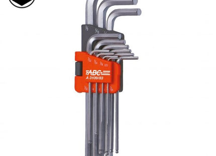ABC TOOLS SMART SERIE 13 CHIAVI MASCHIO ESAGONALI SFERICHE A POLLICI