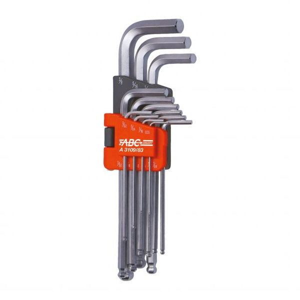 ABC TOOLS SMART SERIE 13 CHIAVI MASCHIO ESAGONALI SFERICHE A POLLICI