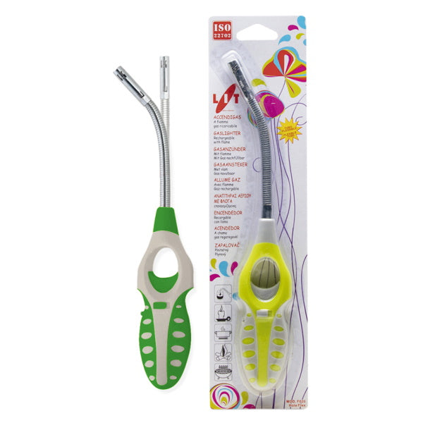 ACCENDIGAS A FIAMMA RICARICABILE HOLE FLEX ART. F020 COLORI MISTI