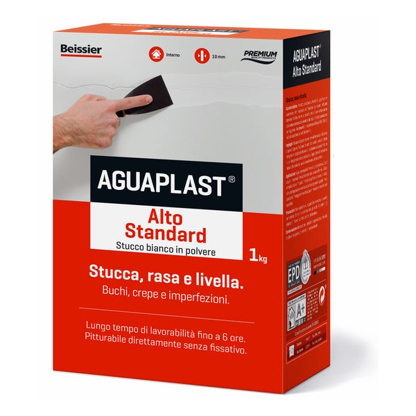 AGUAPLAST ALTO STANDARD STUCCO IN POLVERE BIANCO KG 1