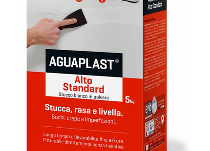 AGUAPLAST ALTO STANDARD STUCCO IN POLVERE BIANCO KG 5