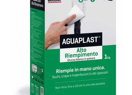 AGUAPLAST ALTO RIEMPIMENTO STUCCO IN POLVERE BIANCO KG 1