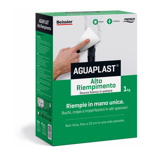 AGUAPLAST ALTO RIEMPIMENTO STUCCO IN POLVERE BIANCO KG 1