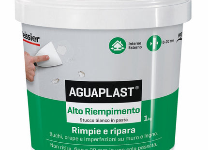 AGUAPLAST ALTO RIEMPIMENTO STUCCO IN PASTA BIANCO KG 1