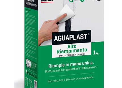 AGUAPLAST ALTO RIEMPIMENTO STUCCO IN POLVERE BIANCO KG 4