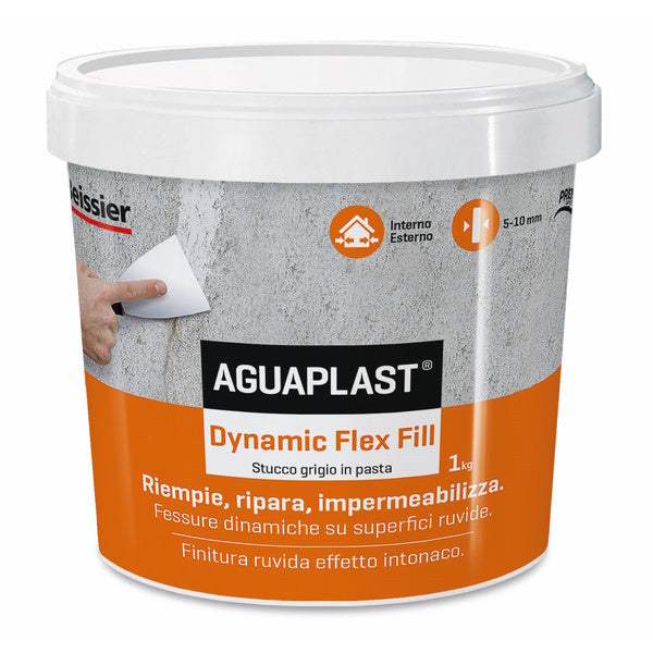 AGUAPLAST DYNAMIC FLEX FILL STUCCO IN PASTA GRIGIO CHIARO KG 1