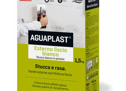 AGUAPLAST SR5 STUCCO IN POLVERE LISCIO BIANCO KG 1,5