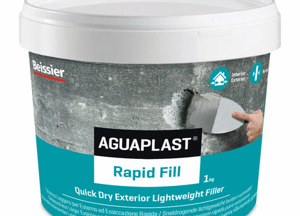 AGUAPLAST RAPID FILL STUCCO IN PASTA GRIGIO CHIARO KG 1