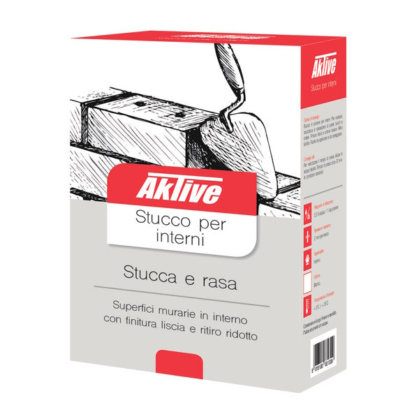 AKTIVE STUCCO PER INTERNI IN POLVERE SCATOLA DA KG 5