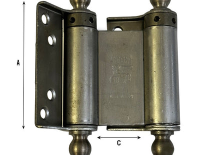 ALDEGHI ART. 100AL CERNIERA A MOLLA CON POMOLI SFERICI GREZZA MM 75*