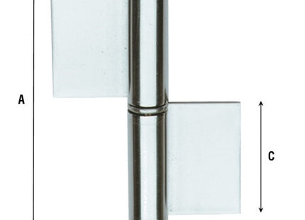 ALDEGHI ART.1222IN CERNIERA A 2 ALI IN INOX CON RONDELLA