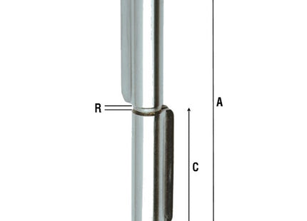 ALDEGHI ART.1223IN CERNIERA A SALDARE A 2 ALI INOX CON PERNO FISSO