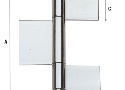 ALDEGHI ART.1221IN CERNIERA A 3 ALI IN ACCIAIO INOX