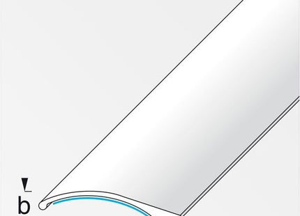 ALFER PROFILO DI COMPENSAZIONE ADESIVO ALLUMINIO ARGENTO MM38,5X7,5 MT2