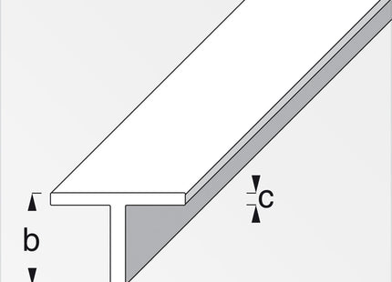 ALFER PROFILO QUADRATO A T ALLUMINIO ANODIZZATO ARGENTO MT.1