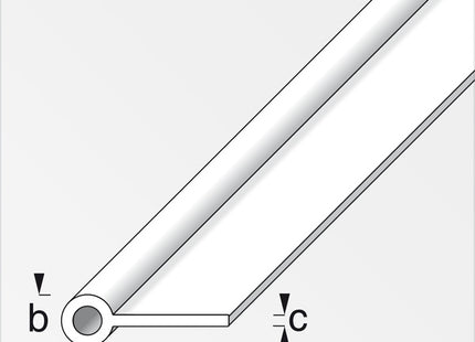 ALFER PROFILO PER CERNIERA PER MM 6,1 ALLUMINIO ANODIZZATO ARGENTO MT1