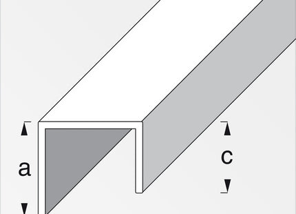 ALFER PROFILO PER MANIGLIE ALLUMINIO ANODIZZATO ARGENTO MM20X22X1,5 MT1
