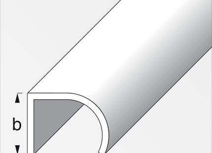 ALFER PROFILO PER MANIGLIE ALLUMINIO ANODIZZATO ARGENTO MM25X19X2 MT1