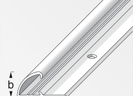 ALFER PROFILO CHIUSURA ALLUMINIO ANODIZZATO ARGENTO MM26X13 MT1