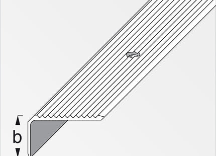 ALFER PROFILO PER SCALE ALLUMINIO ANODIZZATO ARGENTO MM41X23 MT1