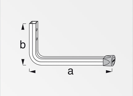 ALFER GANCIO PER PARETE ALLUMINIO NATURALE