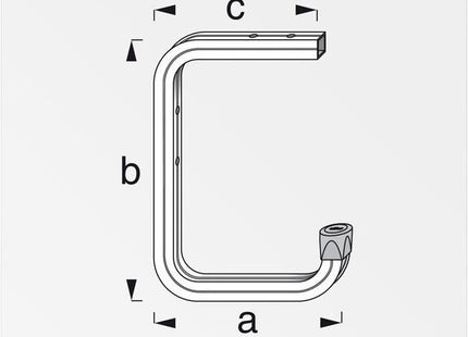 ALFER GANCIO PER PARETE/SOFFITTO ALLUMINIO NATURALE