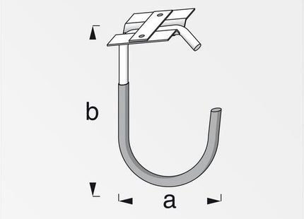 ALFER GANCIO PER BICICLETTE GOMMATO ROSSO MM125 PORTATA MAX KG30