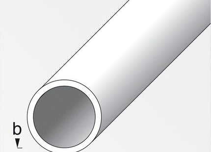 ALFER TUBO TONDO ALLUMINIO ANODIZZATO EFFETTO INOX MT.1