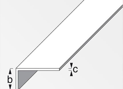 ALFER ANGOLARE LATI DISUGUALI ALLUMINIO ANODIZZATO EFFETTO INOX MT 1