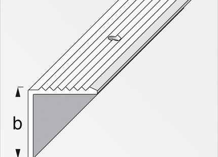 ALFER PROFILO PER SCALE ALLUMINIO ANODIZZATO OTTONE MM19X20 MT1