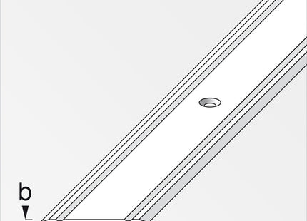 ALFER PROFILO RACCORDO EXTRAPIATTO ALLUMINIO OTTONE MM30X2 MT1